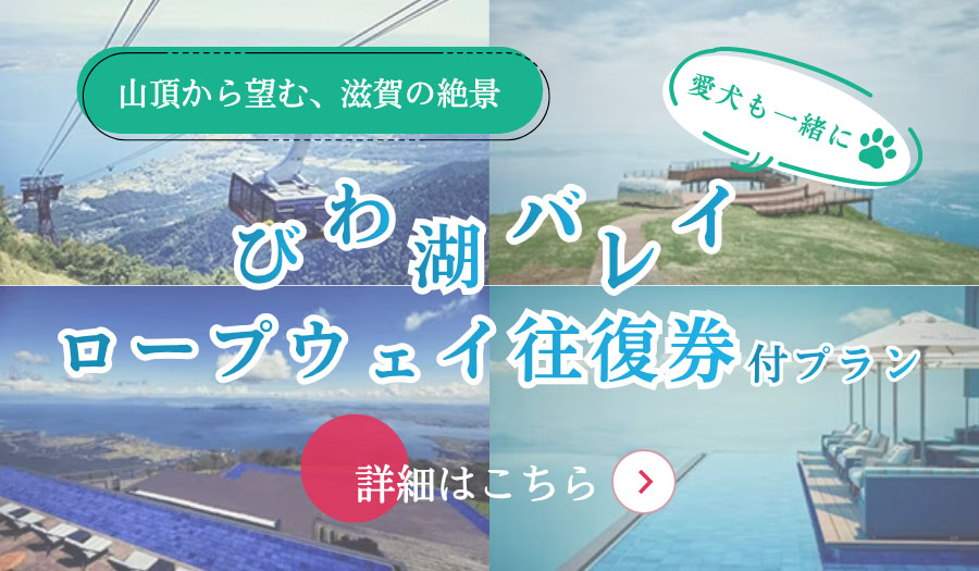 びわ湖バレイロープウェイ往復券付き宿泊プラン用バナー